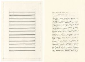 Hommage an Irma Blank (Heft), Bleistift auf Papier, jede Seite 21 x 15 cm, mit Faulenzer