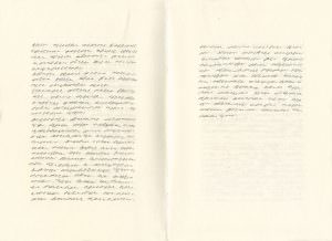 Hommage an Irma Blank (Heft), Bleistift auf Papier, jede Seite 21 x 15 cm