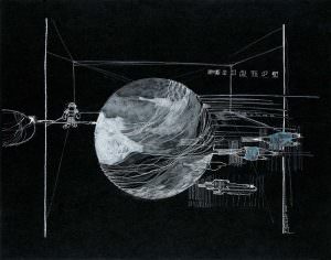 space drawing, interieur